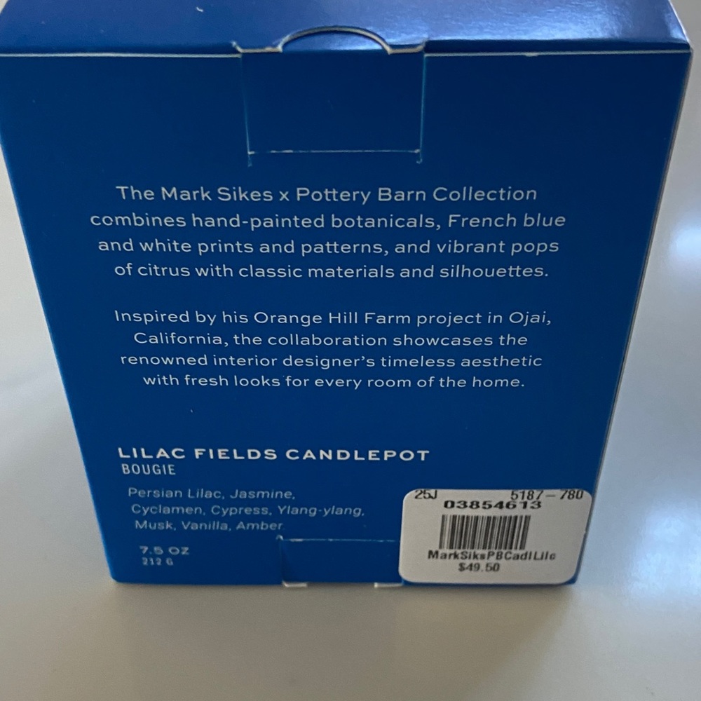 Pottery Barn Blue Decorative candle - Picture 3 of 10